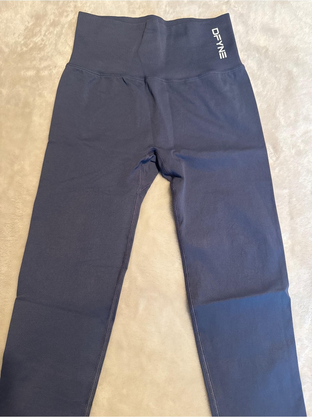 DFYNE Women's High-Waist Navy Active Leggings
